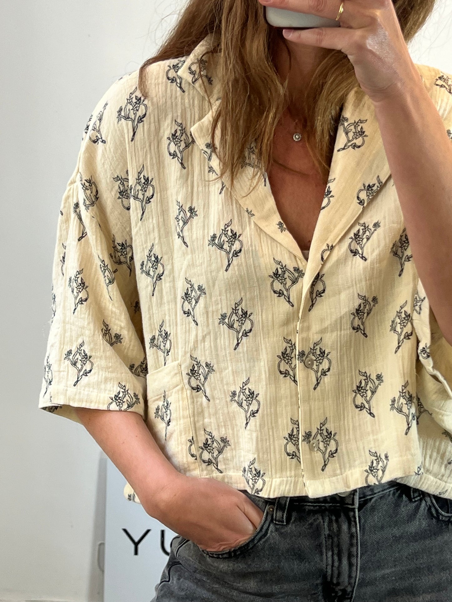 ZARA. Patterned cotton shirt. TM