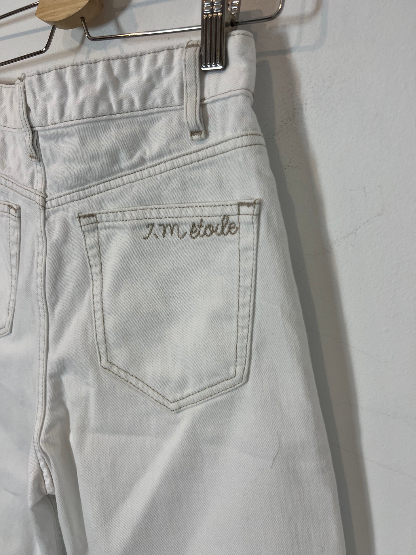 ISABEL MARANT. White denim trousers, size 34