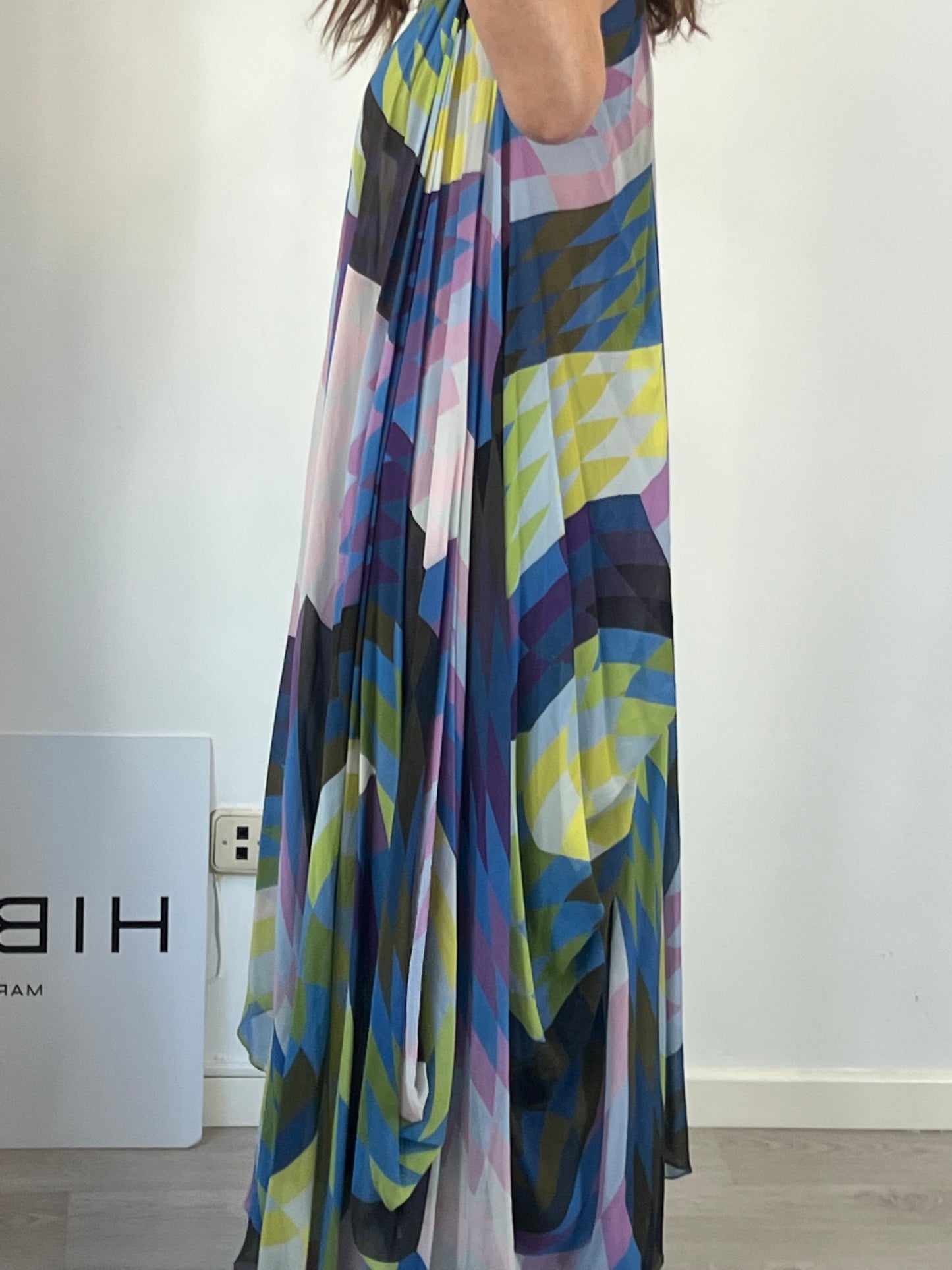 MATTHEW WILLIAMSON Vestido midi colores asimétrico. T S/M