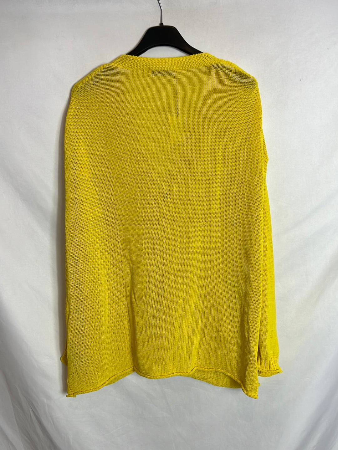 ZARA. Yellow buttoned knit jacket. TS