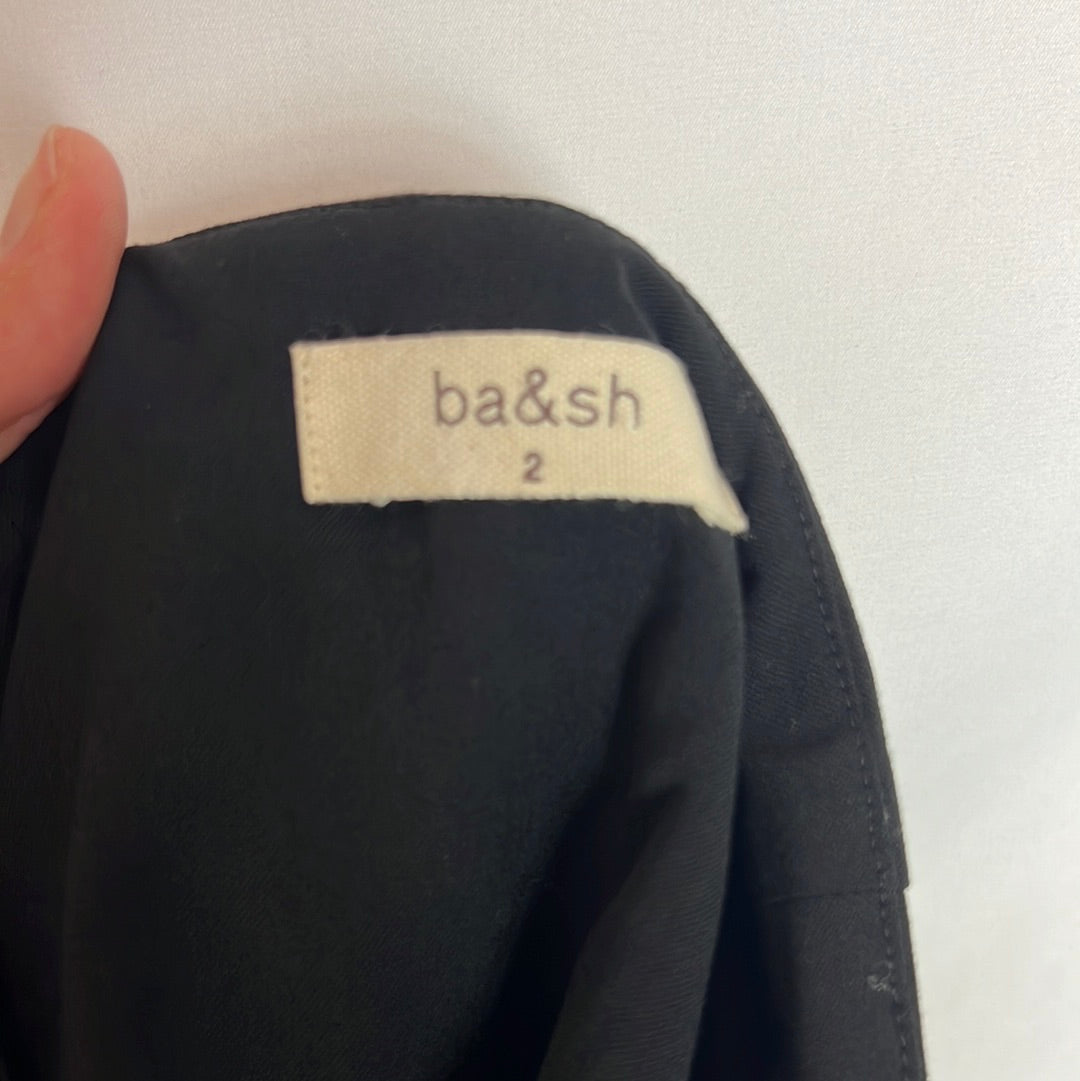 BA&SH. Black pleated trousers. Size 2(M)