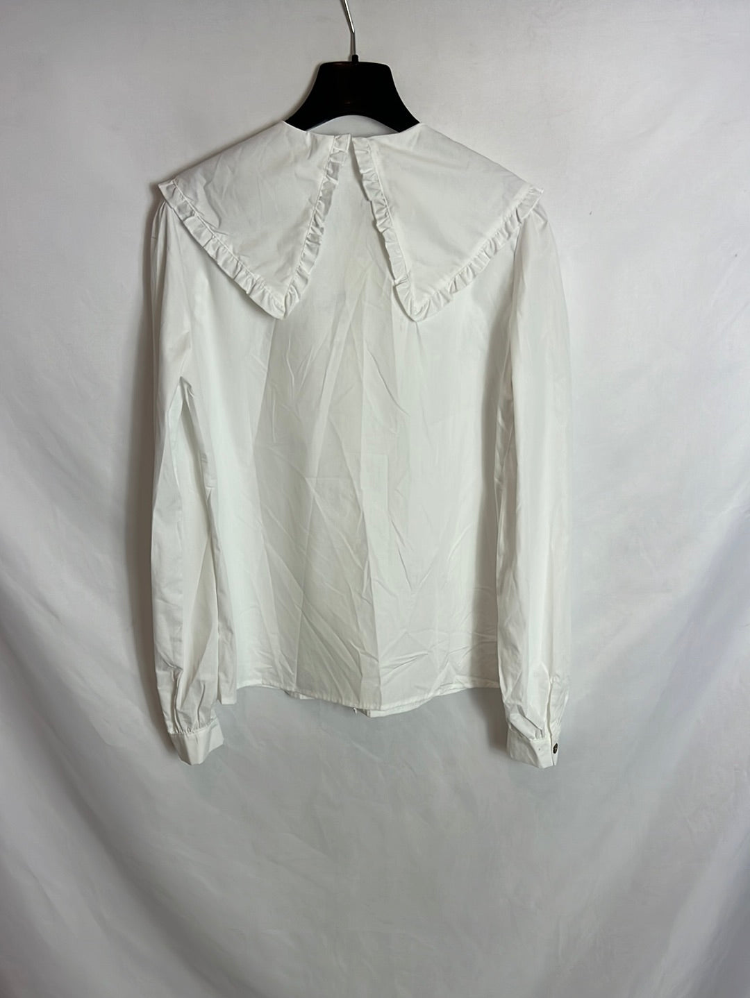 OTRAS. Blusa blanca cuello bebe Tu(s)