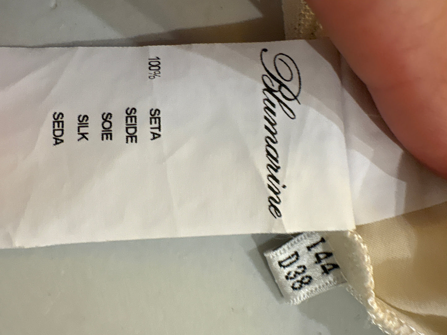 BLUMARINE. Top doble textura seda. T M/L