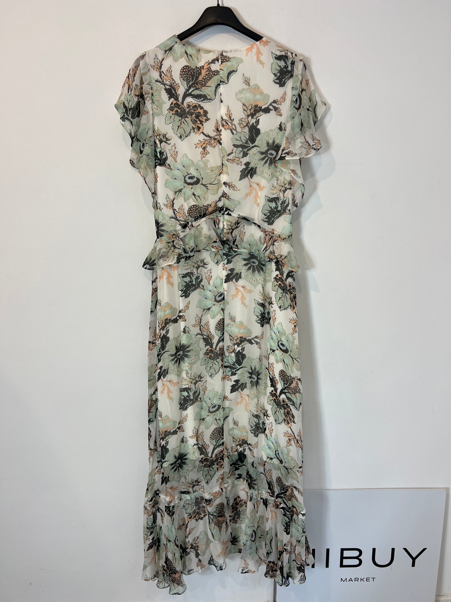 DIANE VON FURSTENBERG. Printed viscose maxi dress. Size 2 (M)