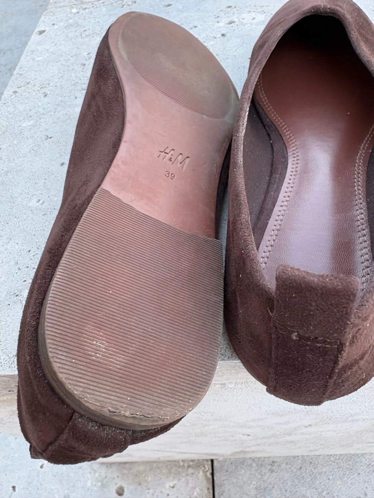 H&M. Bailarina marrón chocolate. T 39