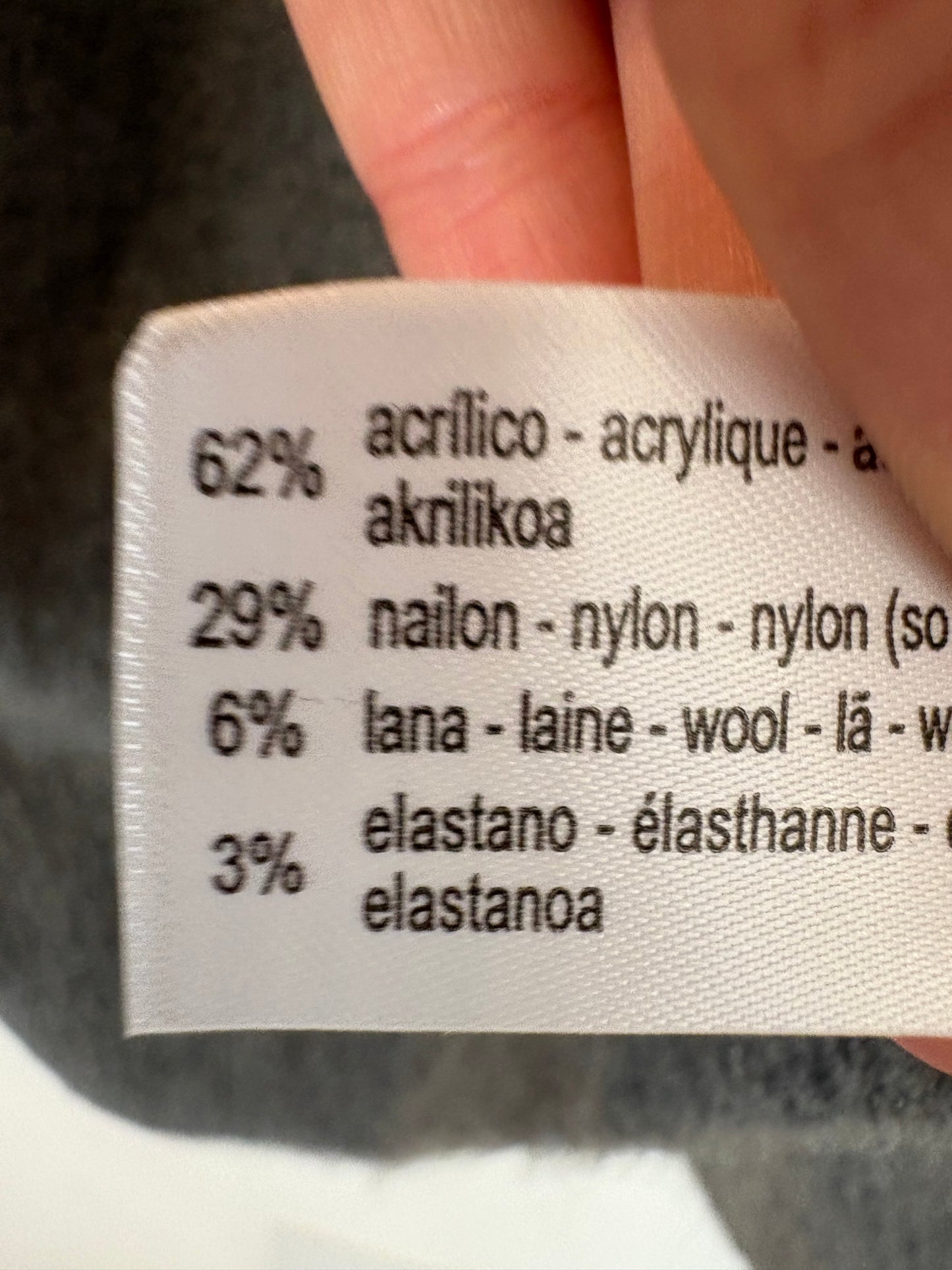 ZARA. Jersey gris punto suave. T M