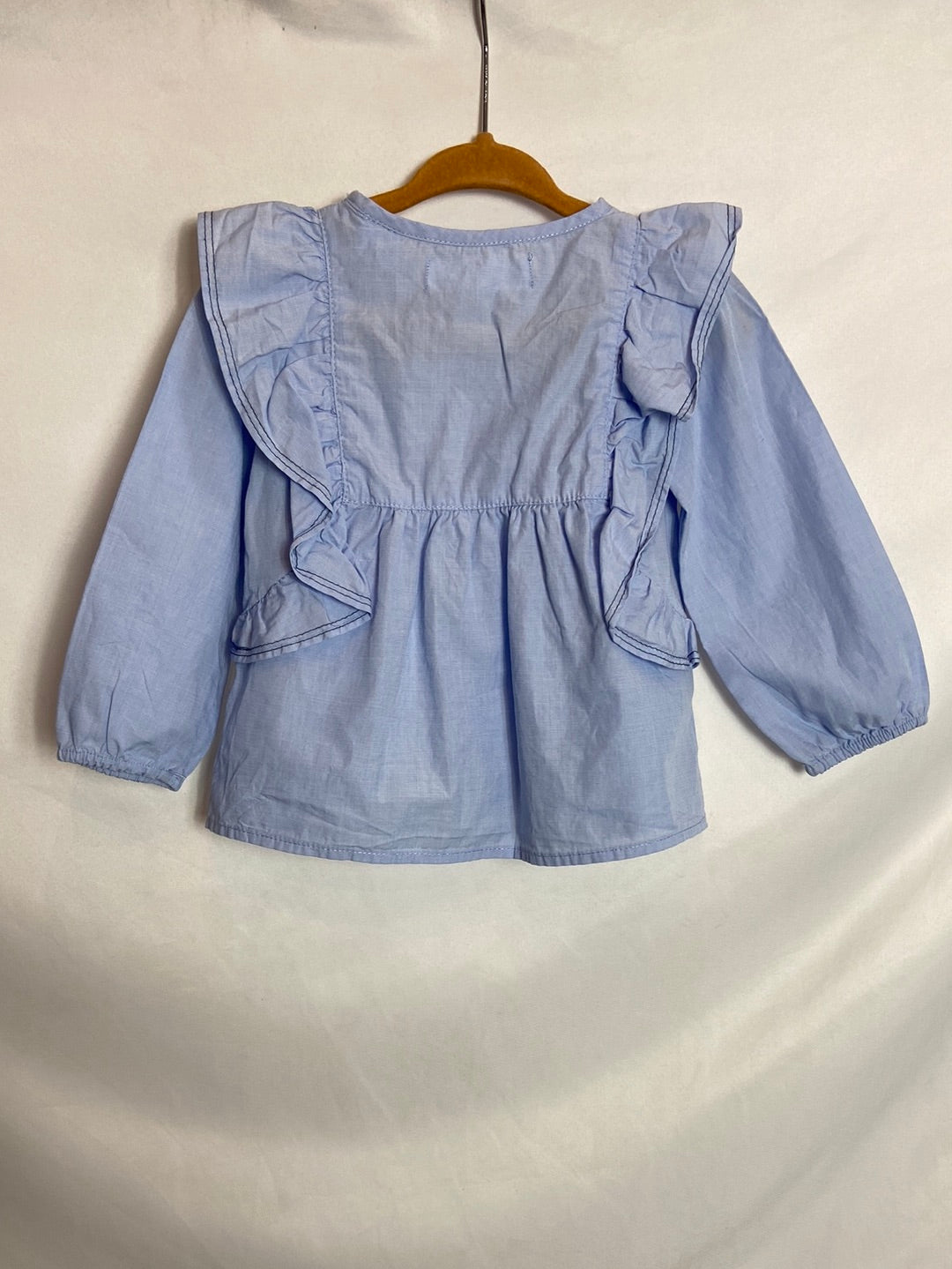 ZARA. Blue ruffled blouse Size 12-18 months