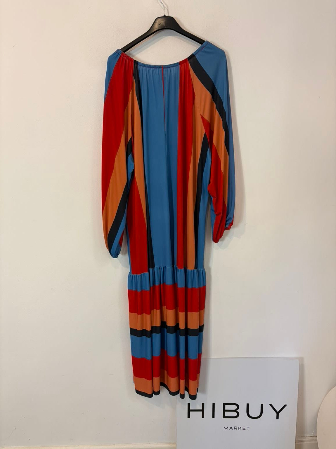 ZARA. Vestido rayas elástico fluido