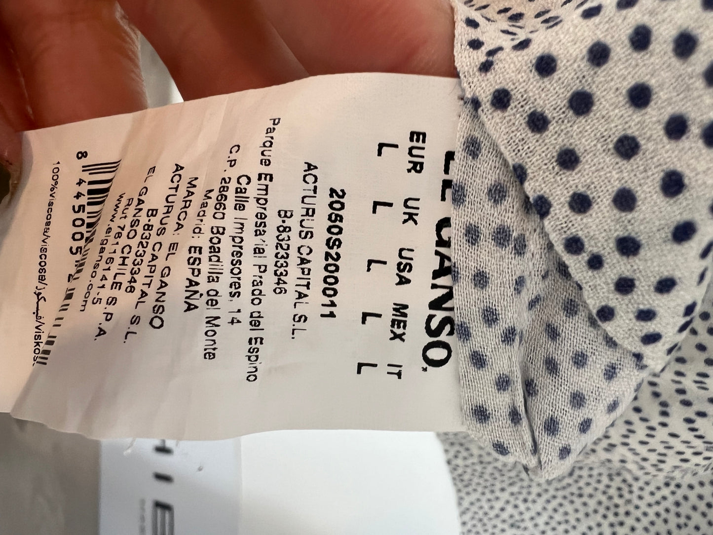 EL GANSO. Blusa fluida lunares. T L