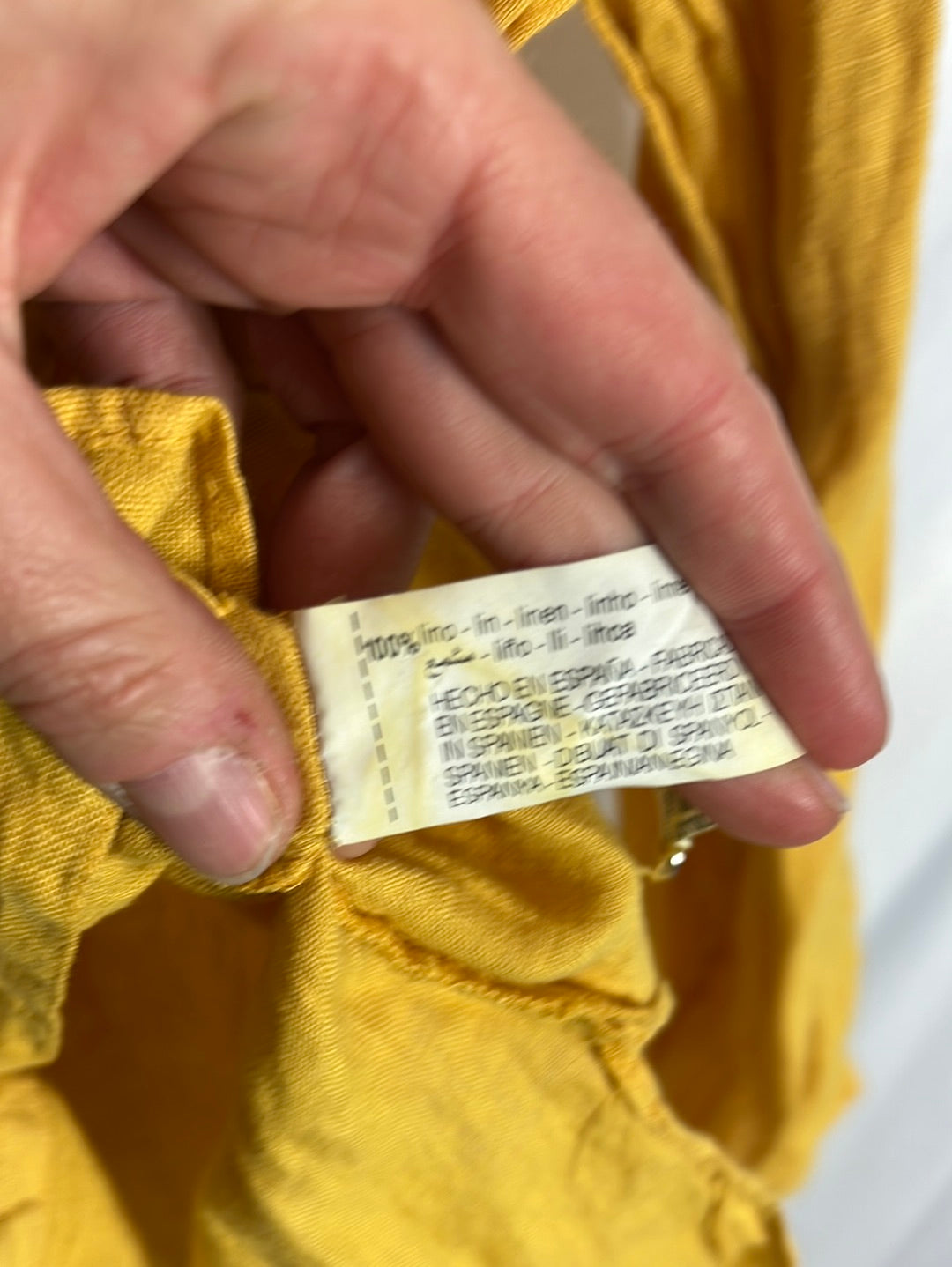 ZARA. Mustard Linen Blouse. TM