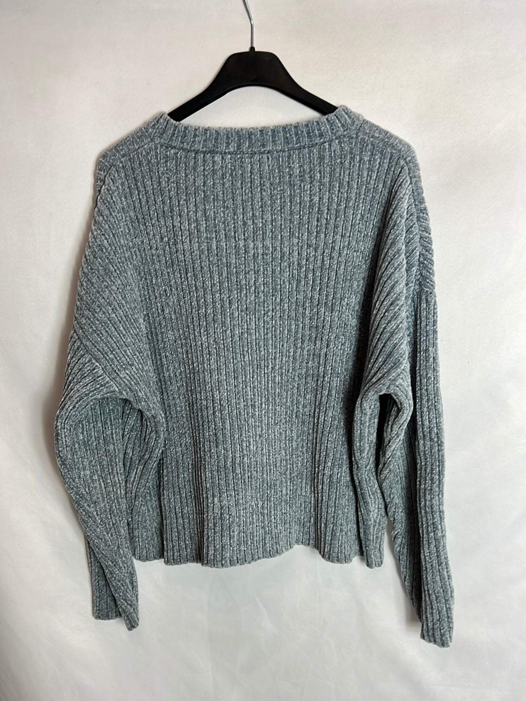 BROWNIE. Blue velvety sweater Ts/m