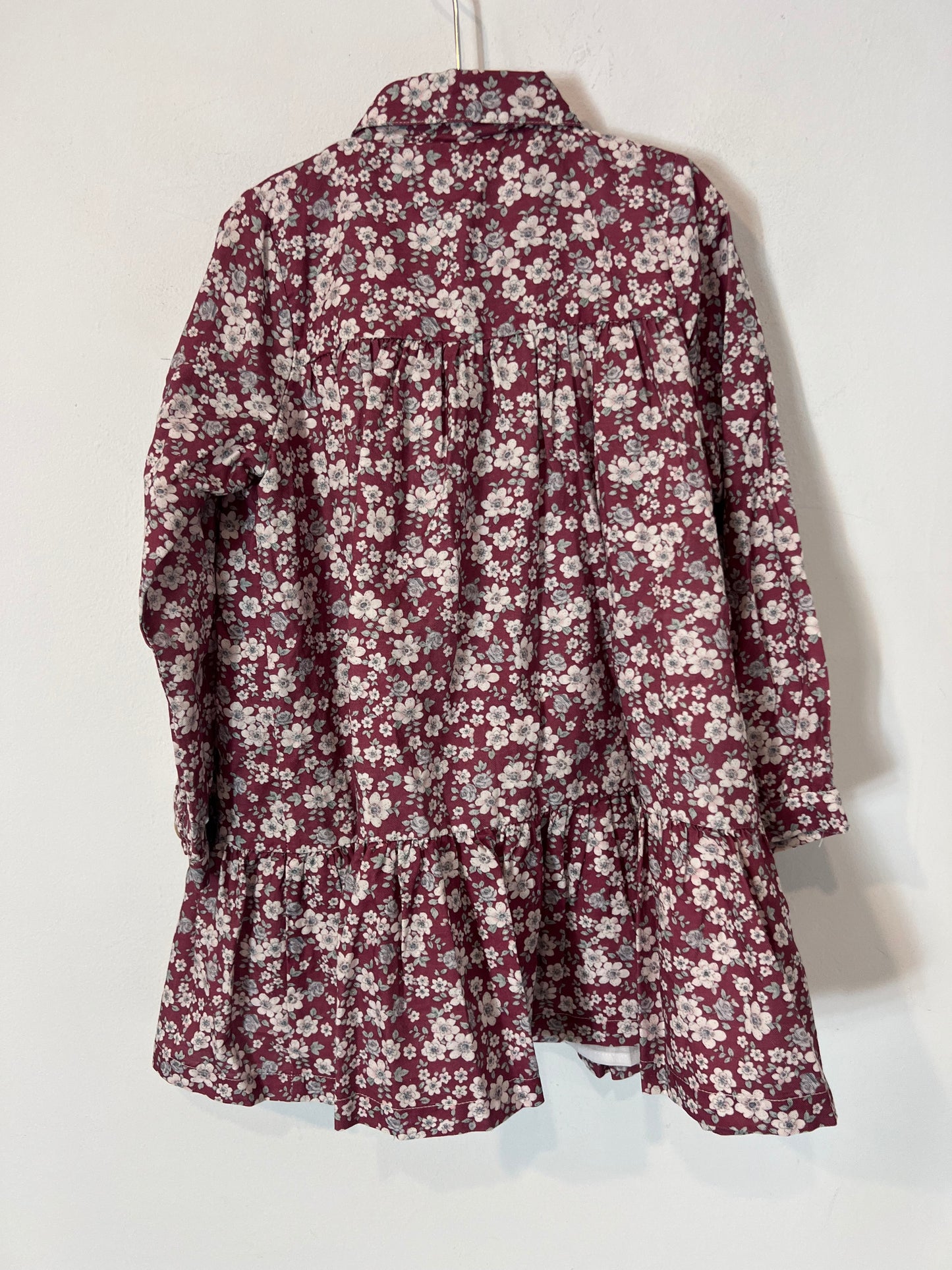 DOÑA CARMEN. Buttoned floral print dress, size 8