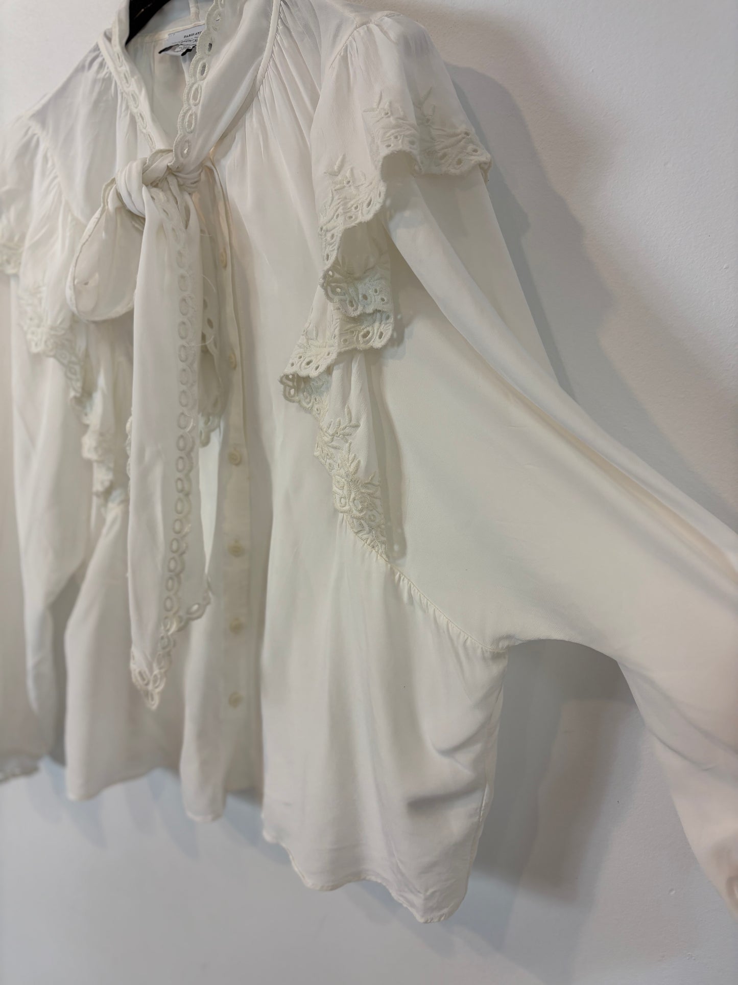 & OTHER STORIES. Flowy white embroidered blouse. TS