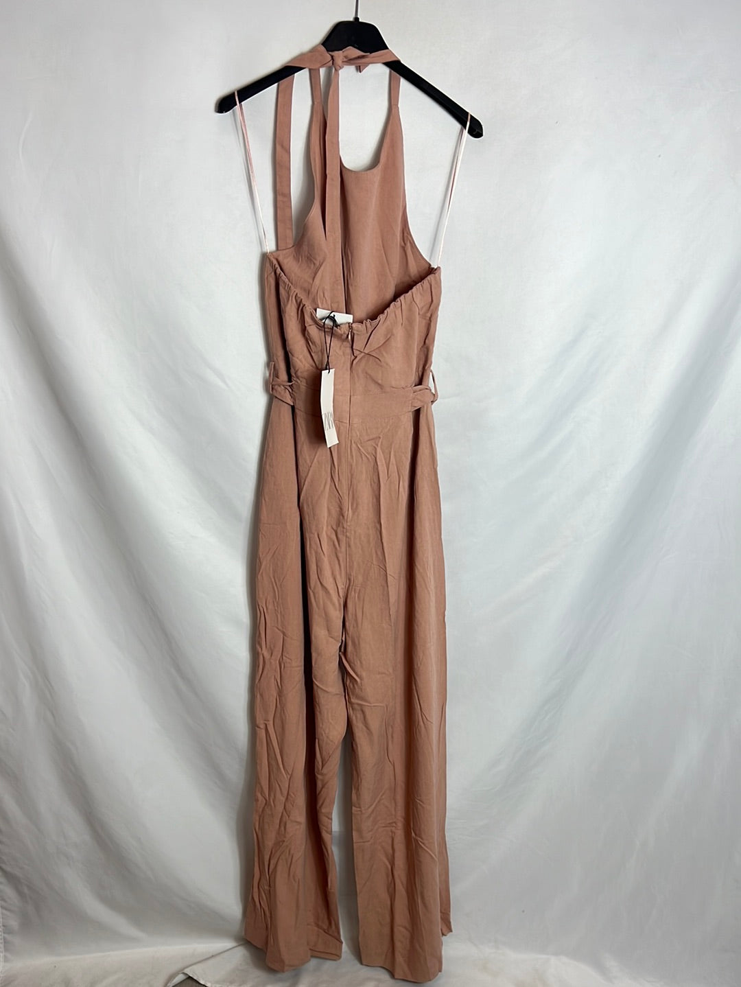ZARA. Mono rosa lino T.m