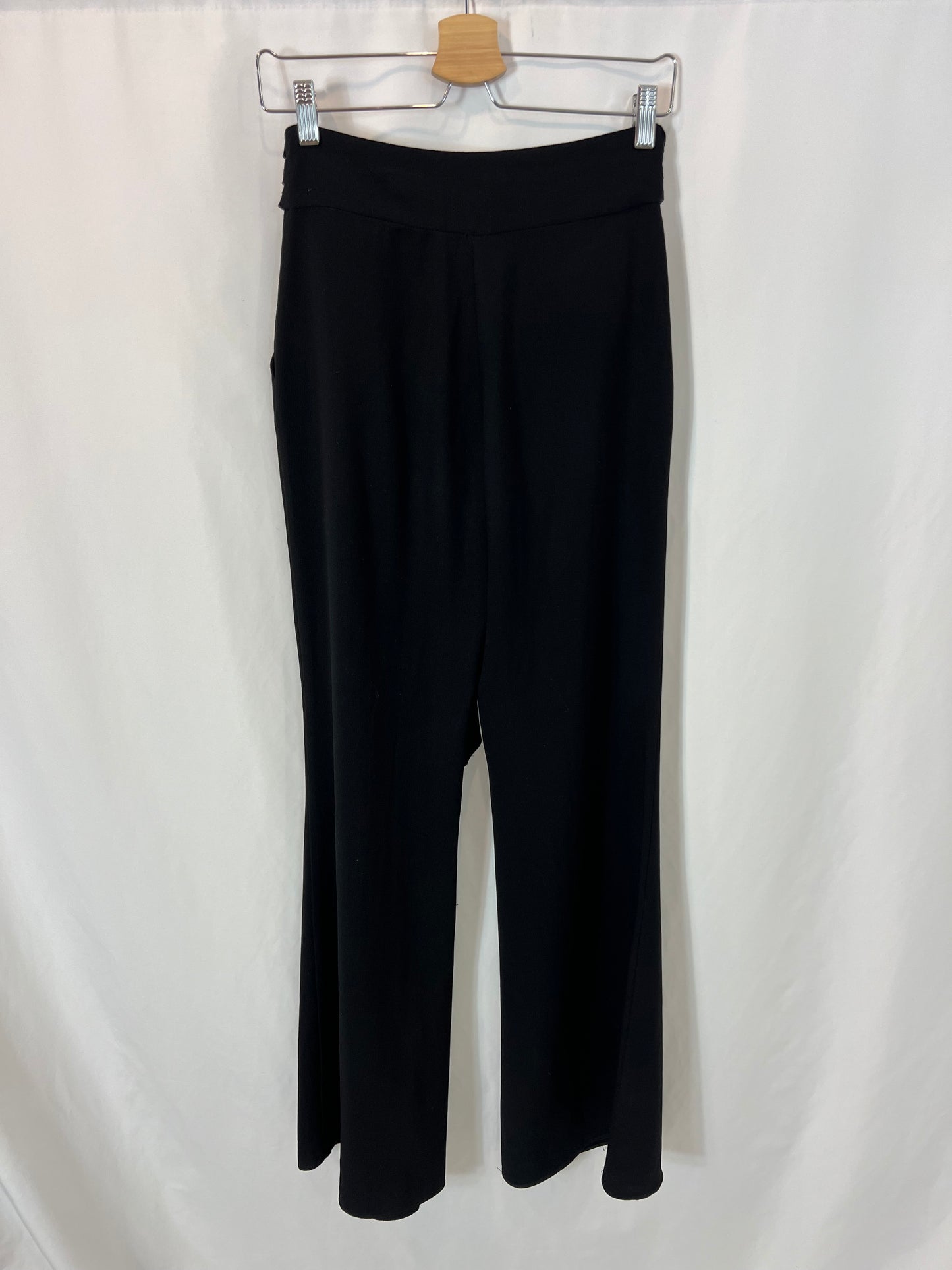 ELOGY. Flowy black wide-leg trousers T.xs