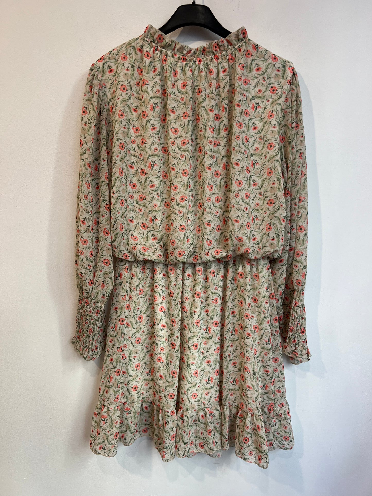 SENSE. Vestido corto vaporoso flores. T S/M