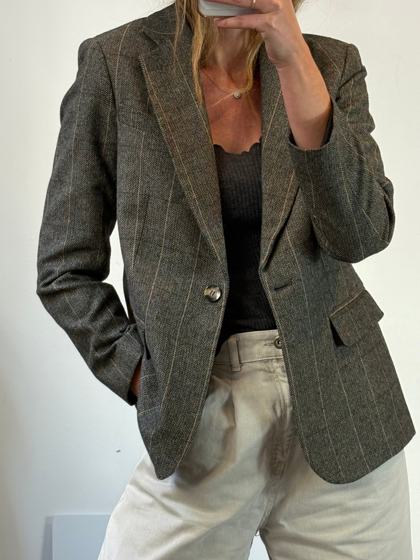 NÍCOLI. Blazer lana espiga