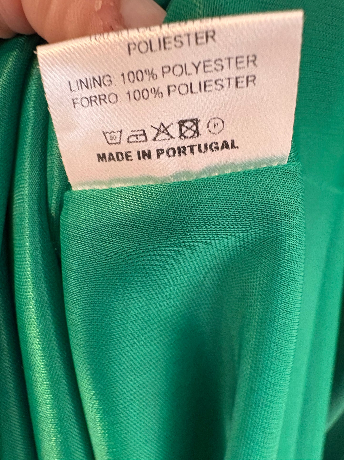 VILAGALLO. Vestido largo gasa verde