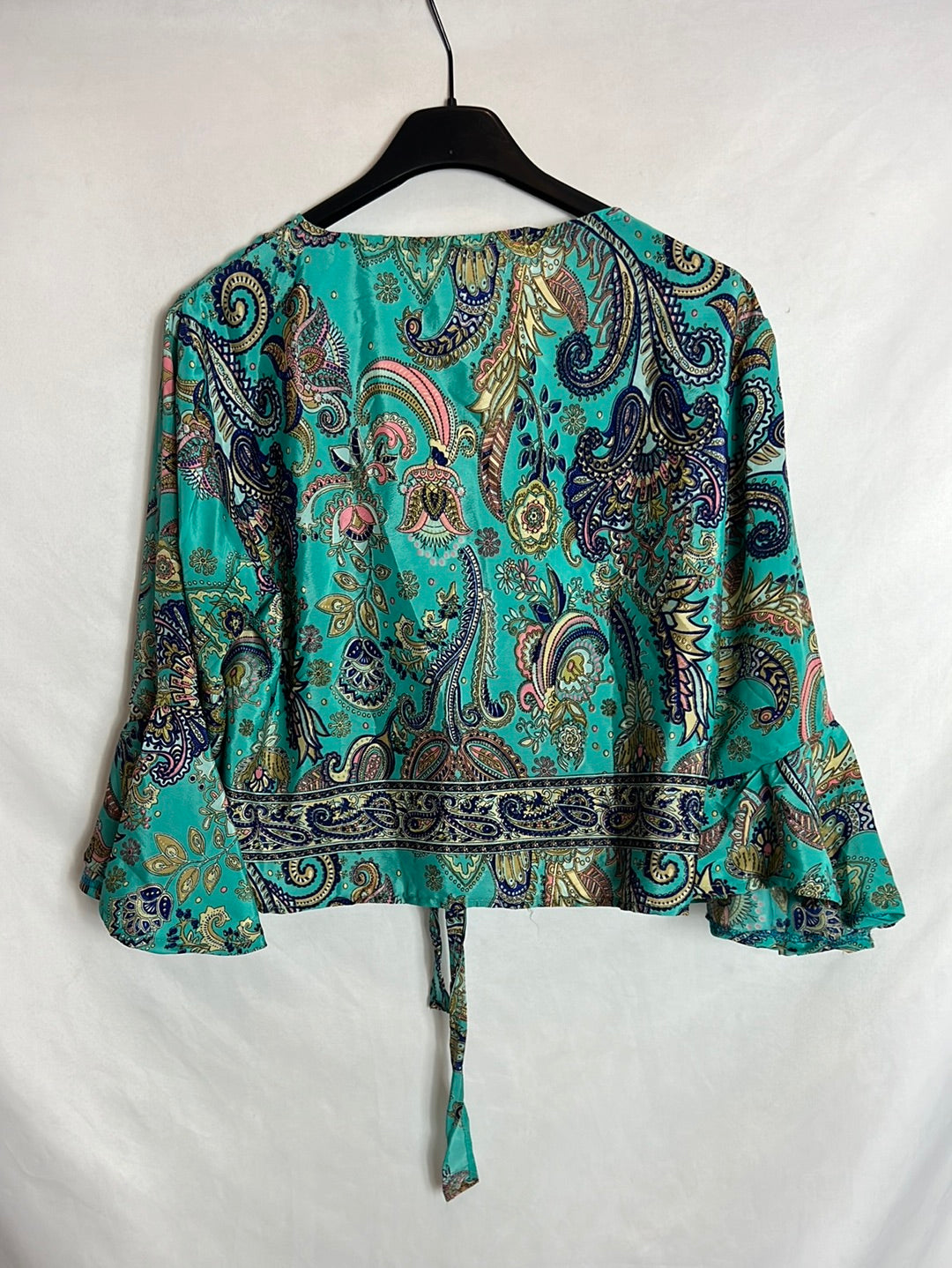 OTRAS. Top seda estampado anudado . T U ( s/m)