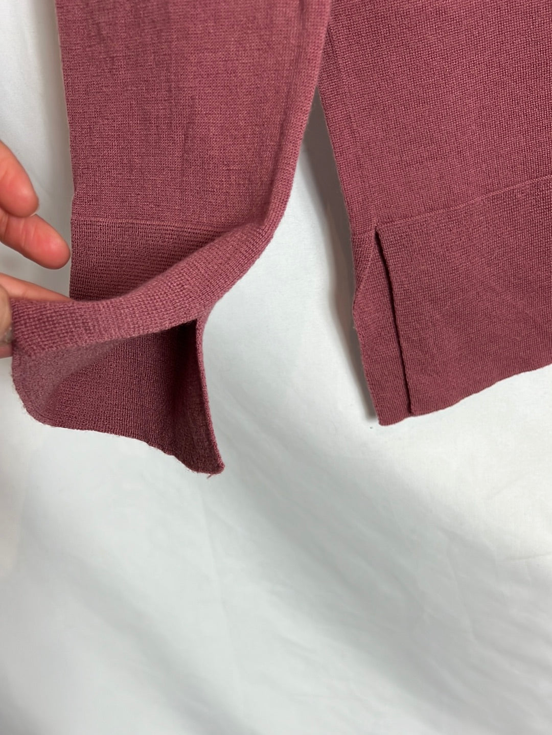 MASSIMO DUTTI . Jersey lana Merino rosa oscuro. T L