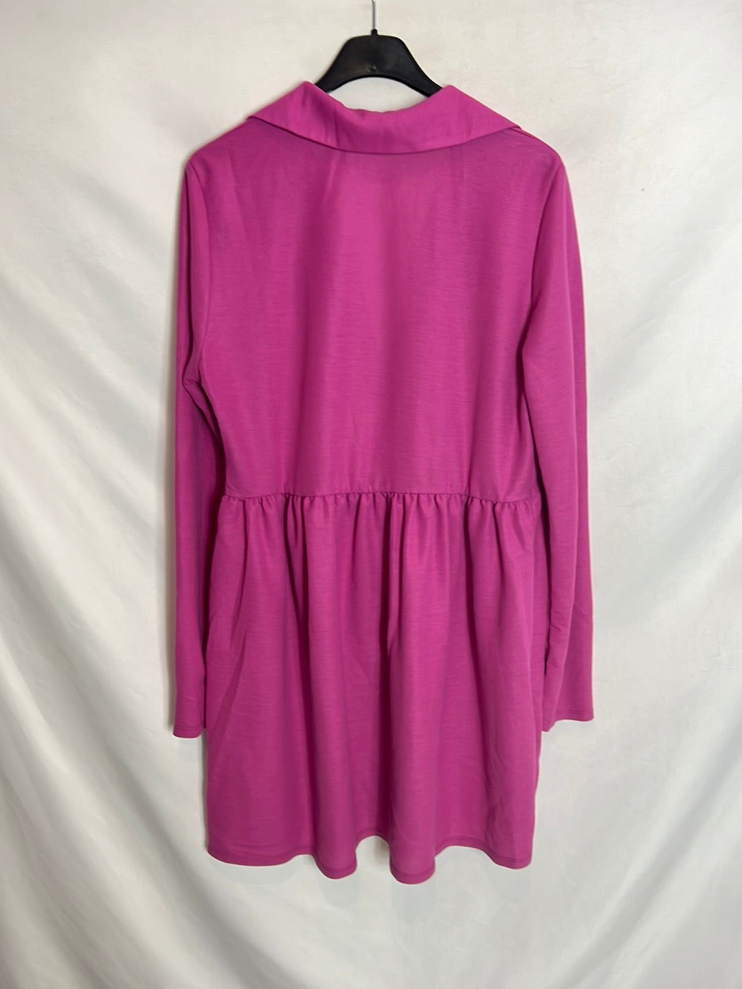 ZARA. Vestido corto rosa textura.T M