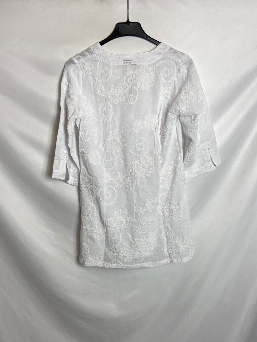 STEP BY STEP. Embroidered white dress. Size 12 years