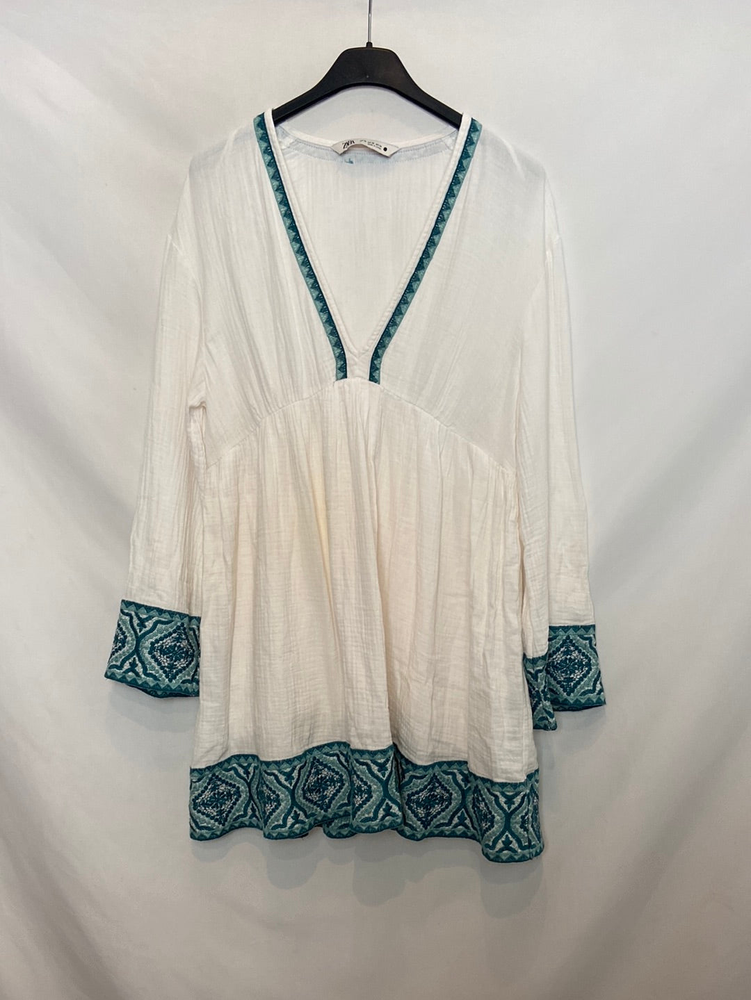 Vestido Blanco Zara Blusa Bordado Perforado Zara Bordados Vestido