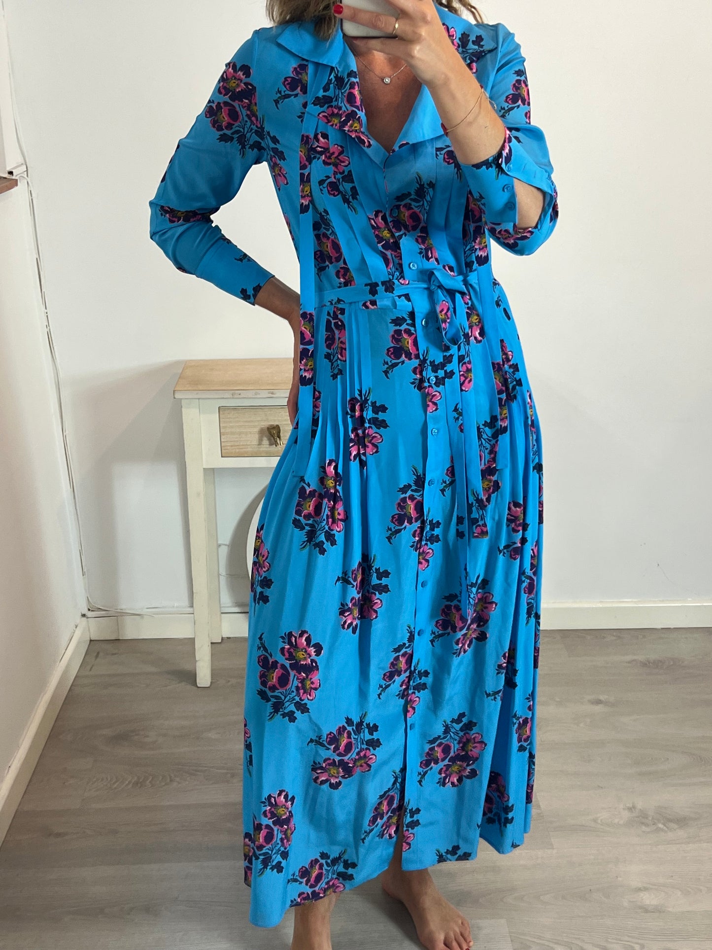 ZADIG&VOLTAIRE .long printed silk dress. TS