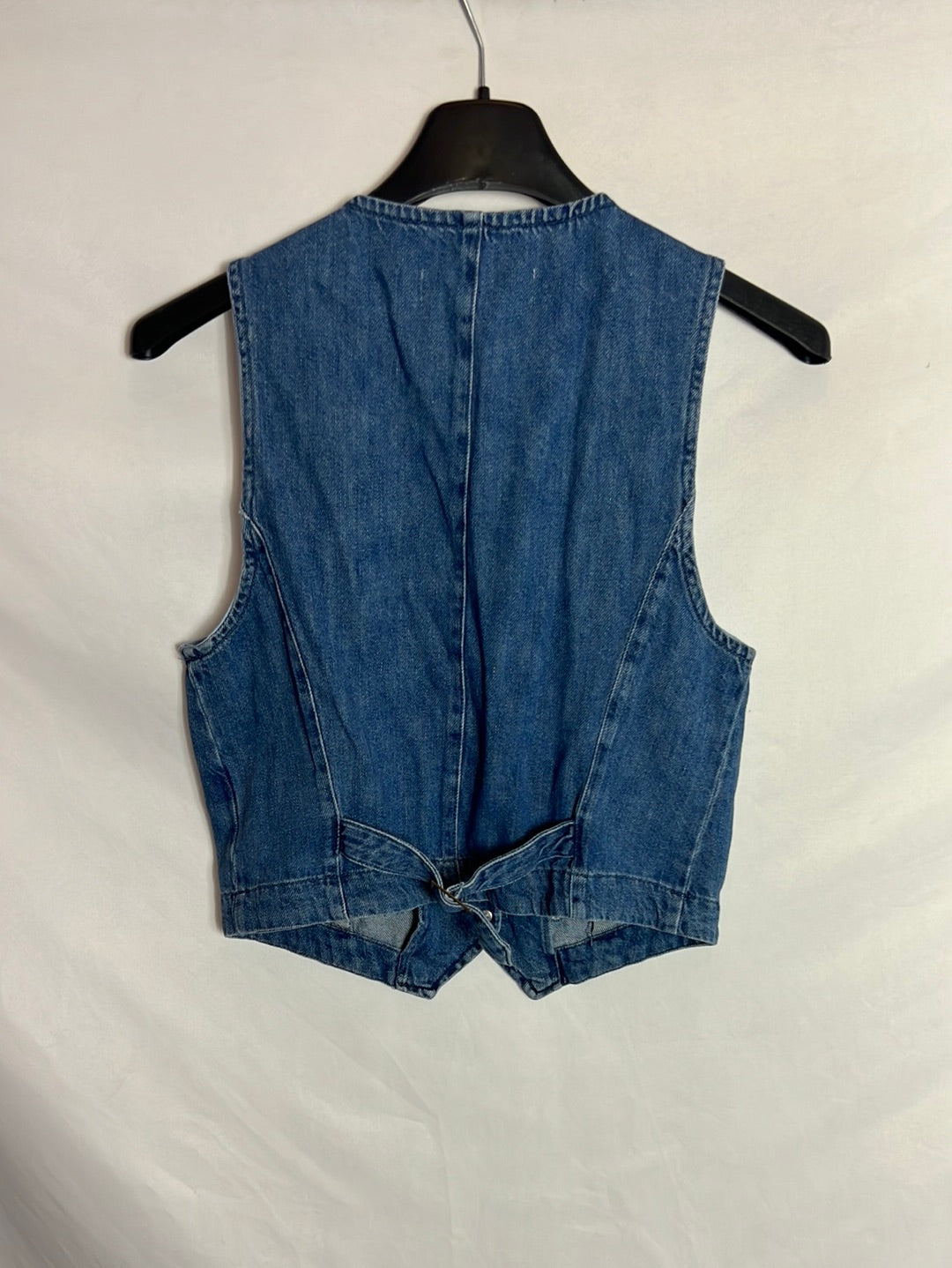 OTRAS. Chaleco denim abotonado. T S/M