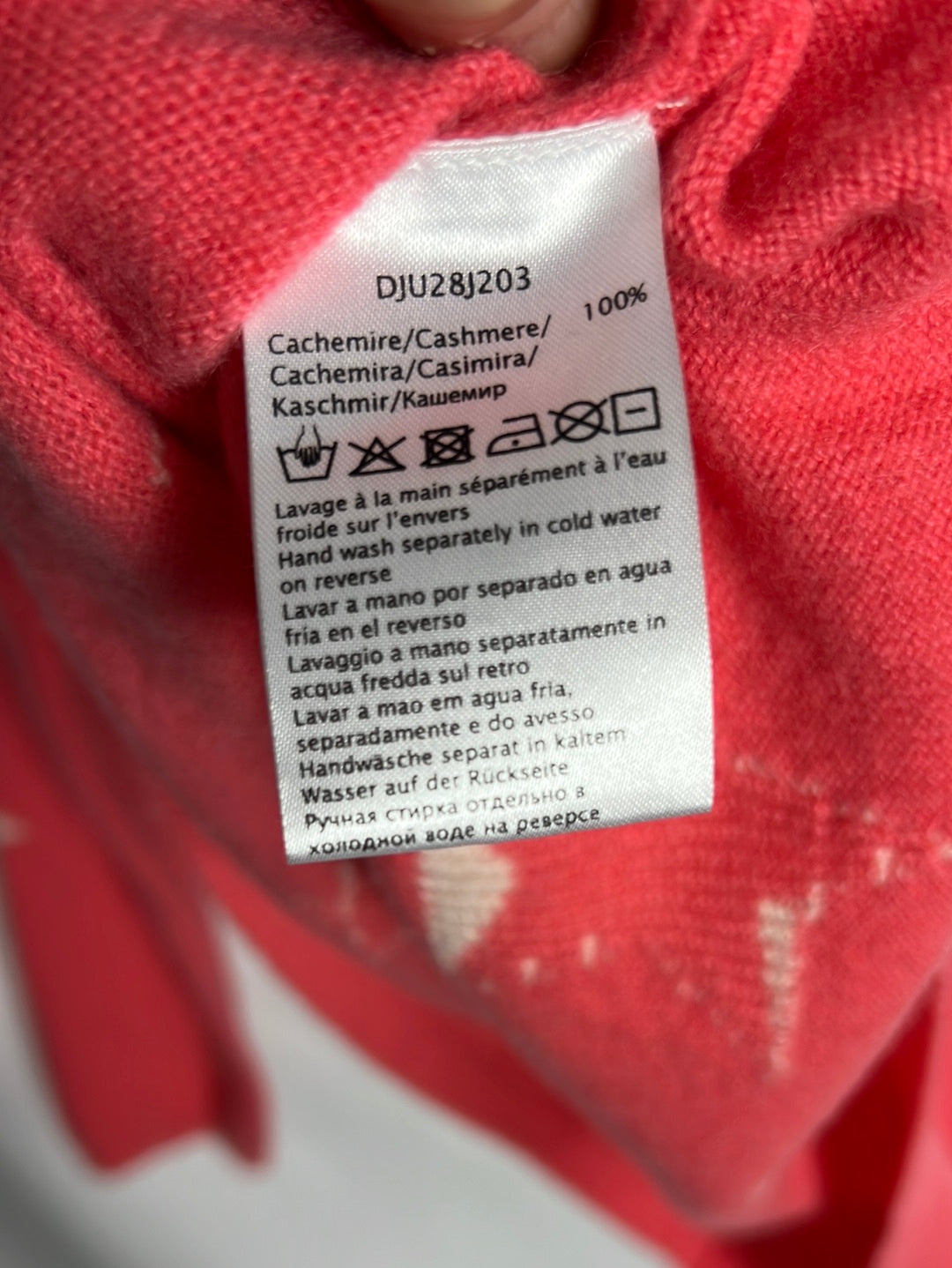 GERARD DAREL. Jersey cashmere rosa estrellas . T2 (M)