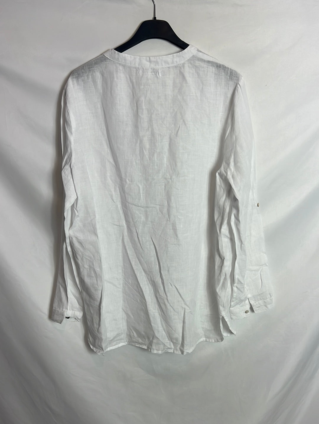 GREEN COAST. Blusa lino blanco. T M