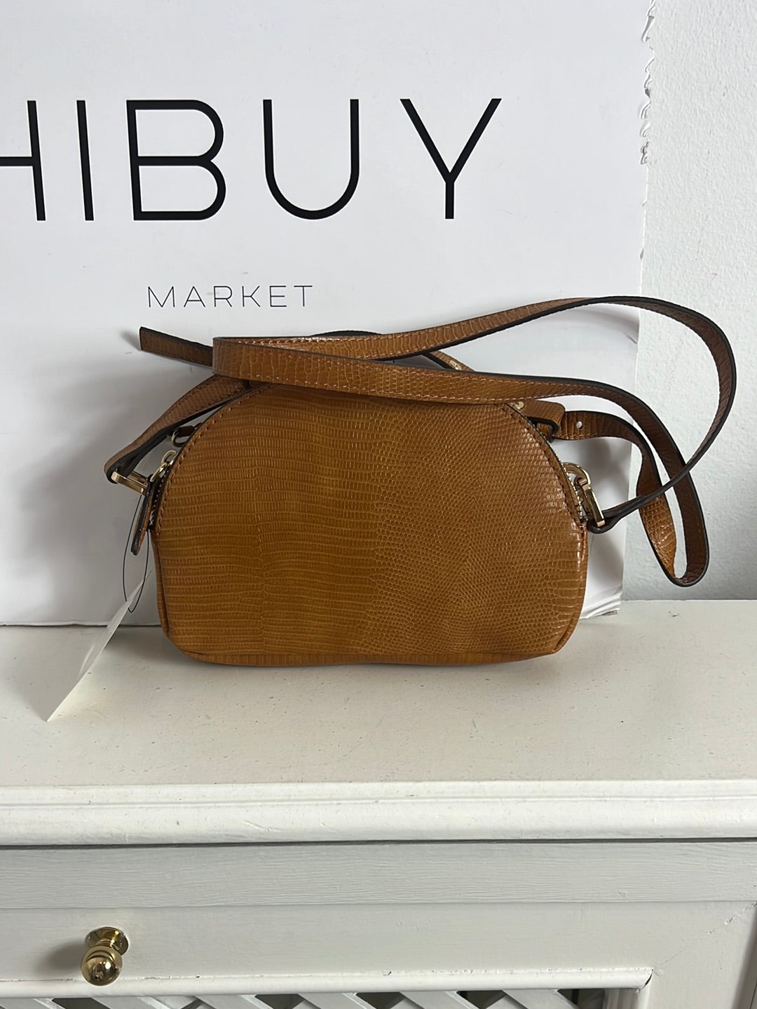 MANGO. Bolso mini camel