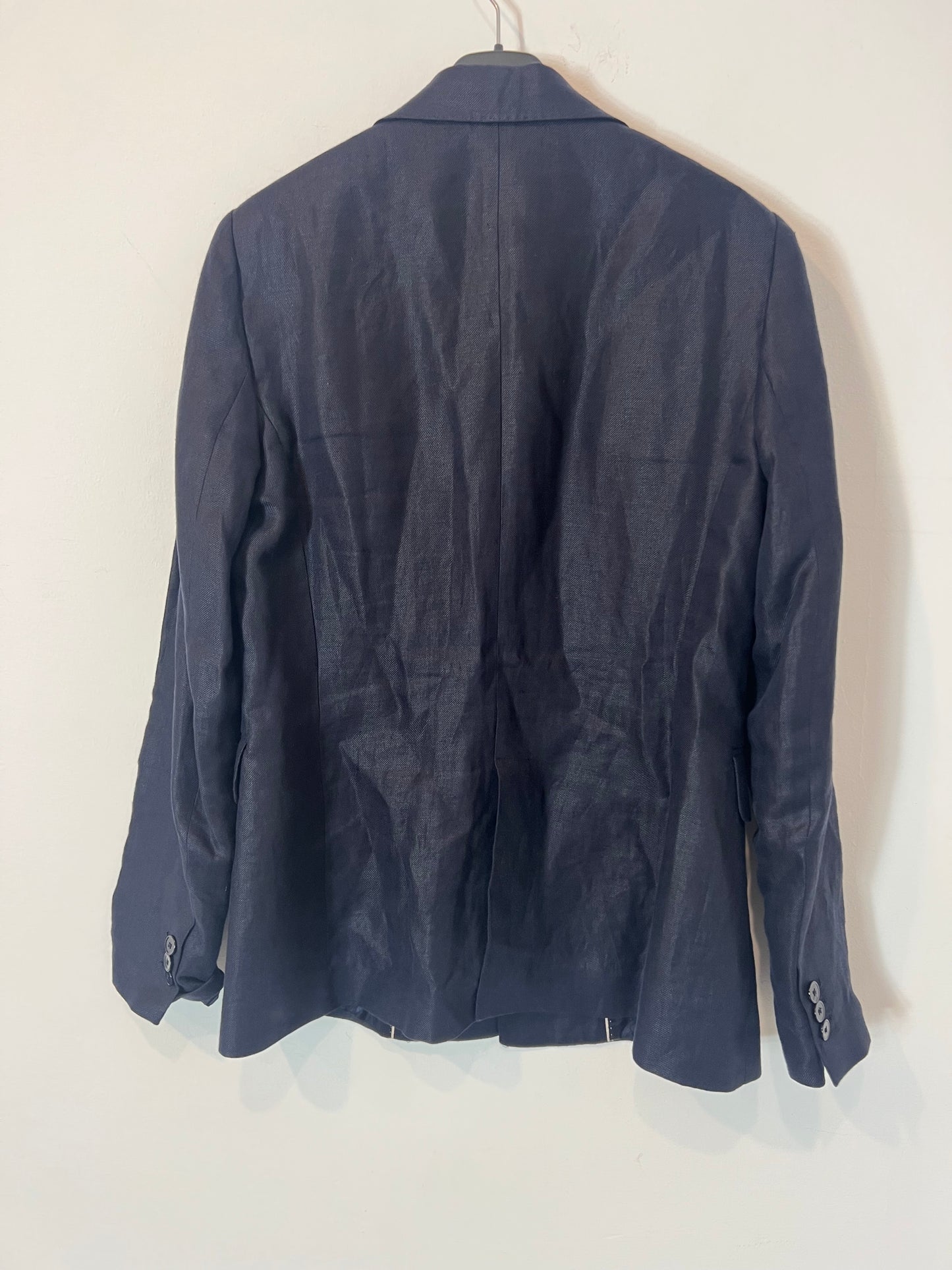 MASSIMO DUTTI. blazer azul lino T.40