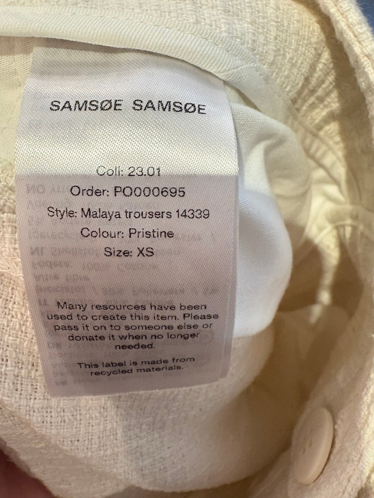 SAMSOE SAMSOE. Pantalón tweed pinzas. T XS