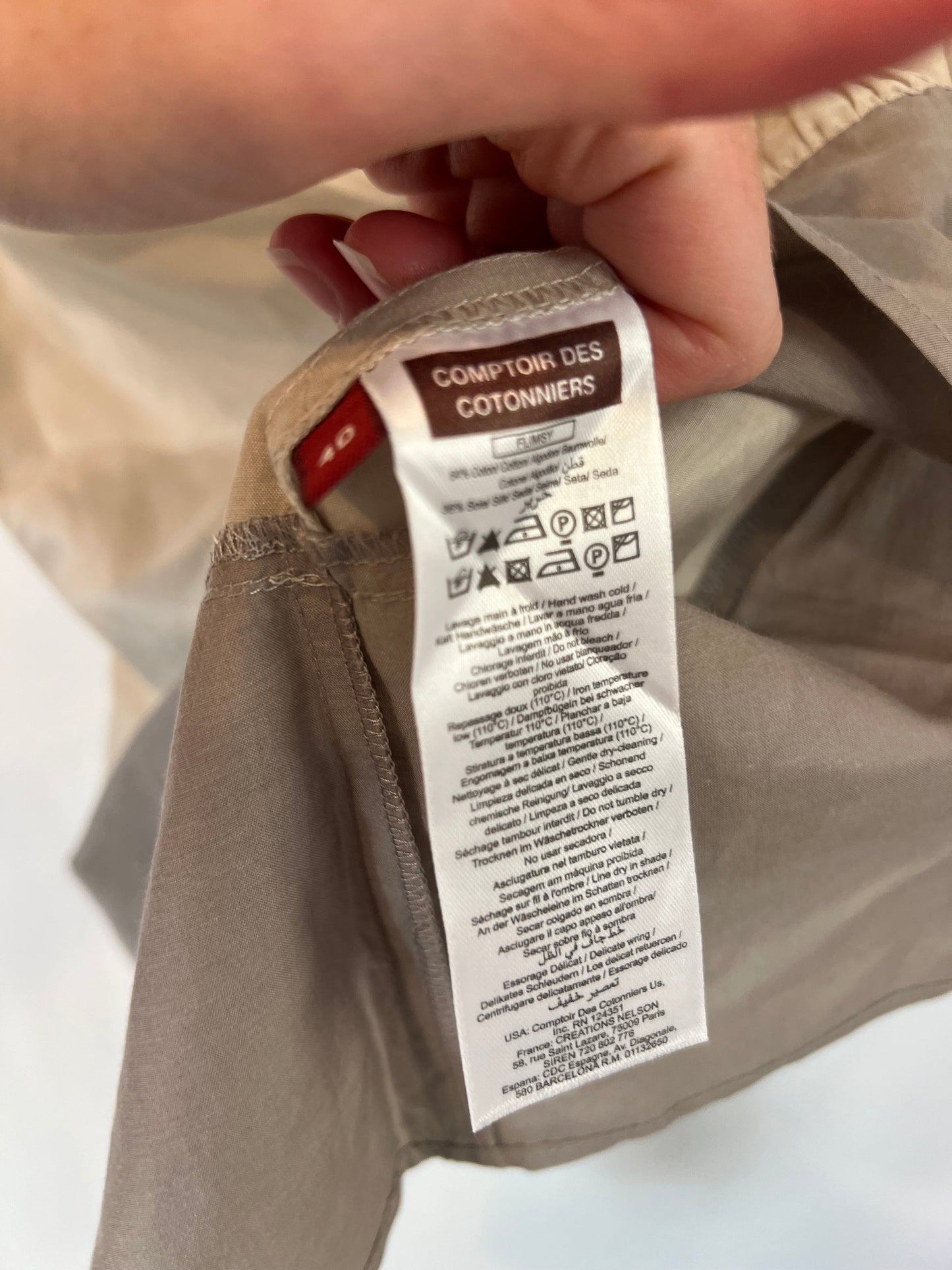 COMPTOIR DES COTONNIERS. Top con seda estampado flores T.40