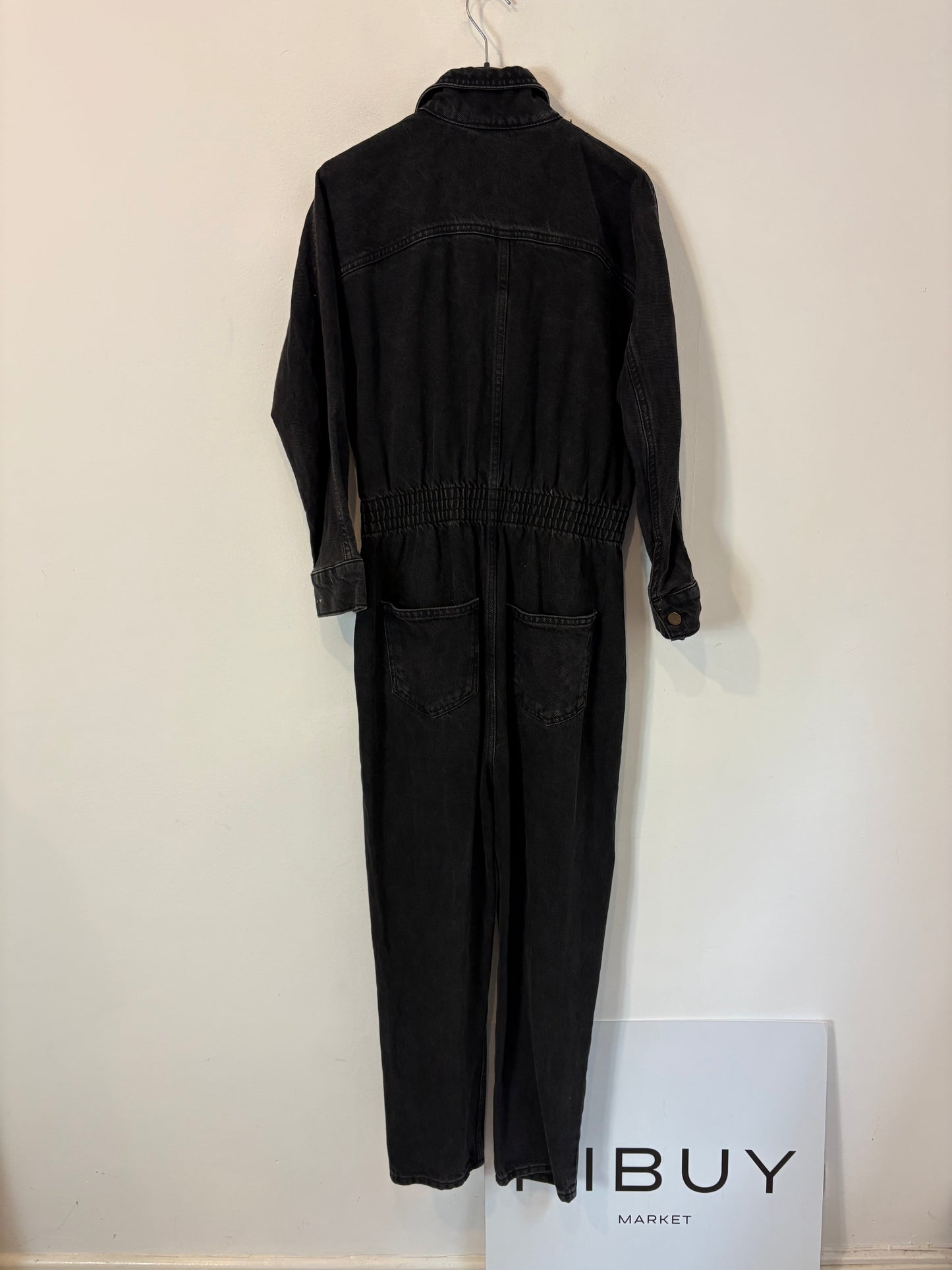 ZARA. Mono largo denim solapa