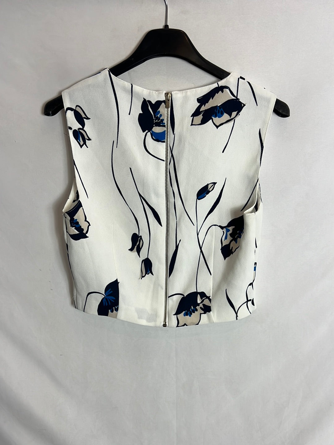 ZARA. CropTop blanco estampado T.xs