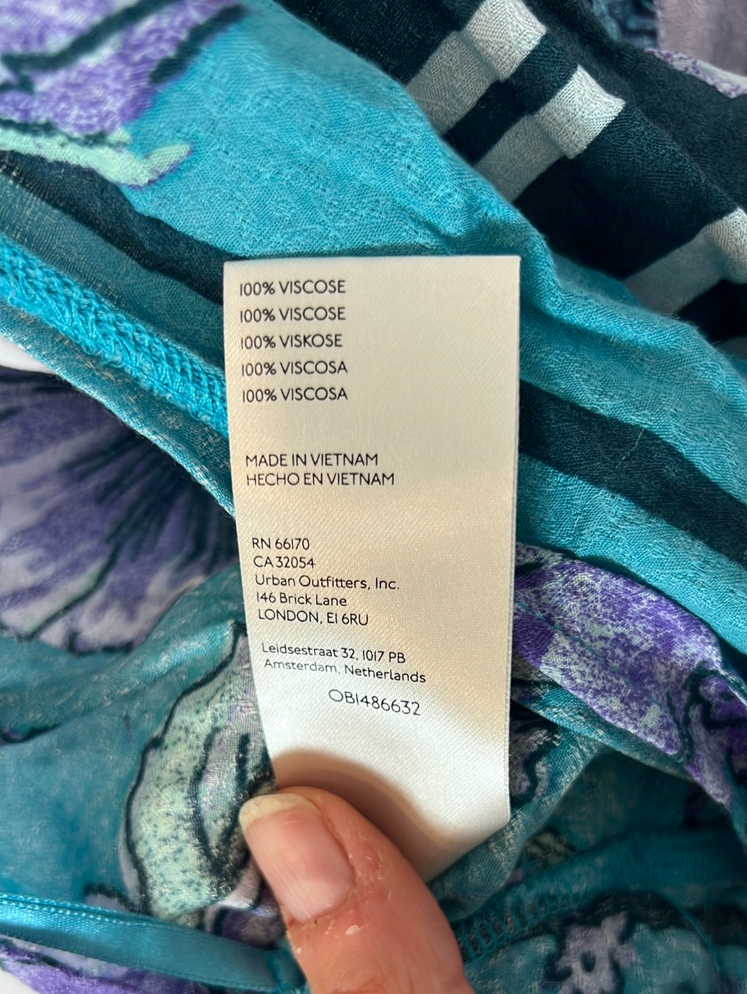 FREE PEOPLE. Blue floral TS top