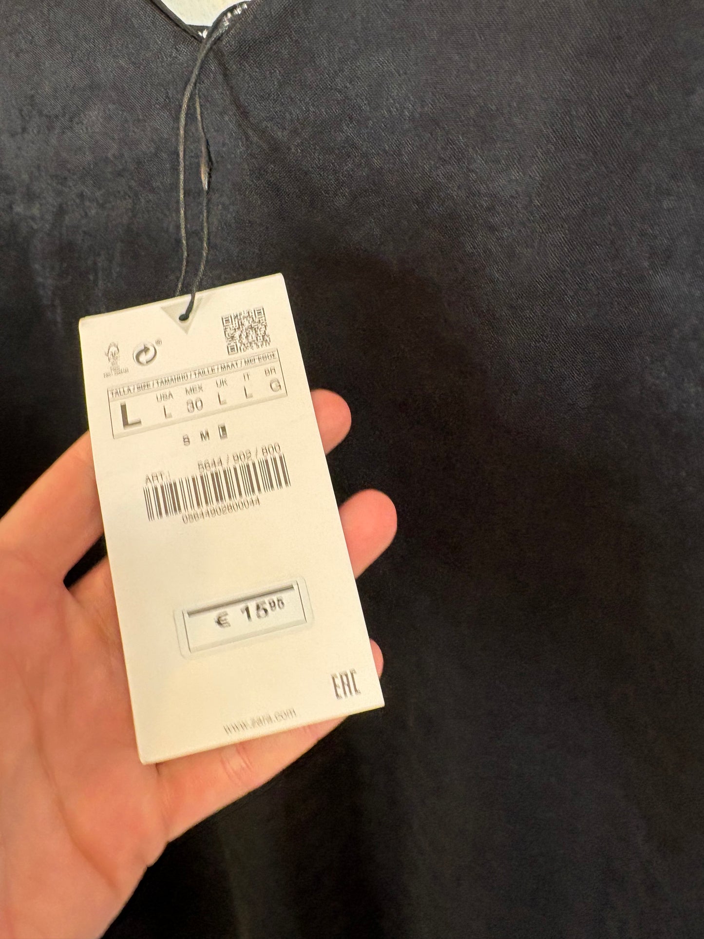 ZARA. Black flowing short dress. TL