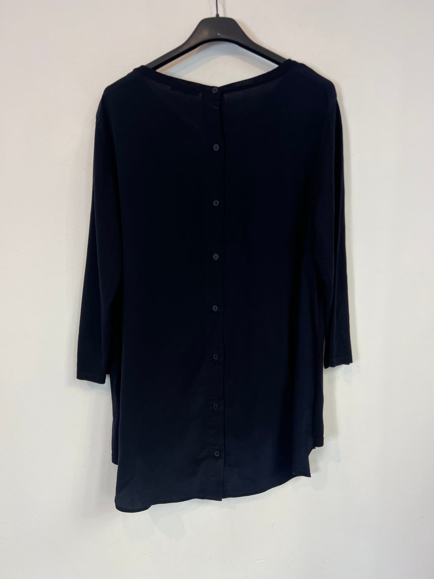 COS. Double-textured blue blouse. TM
