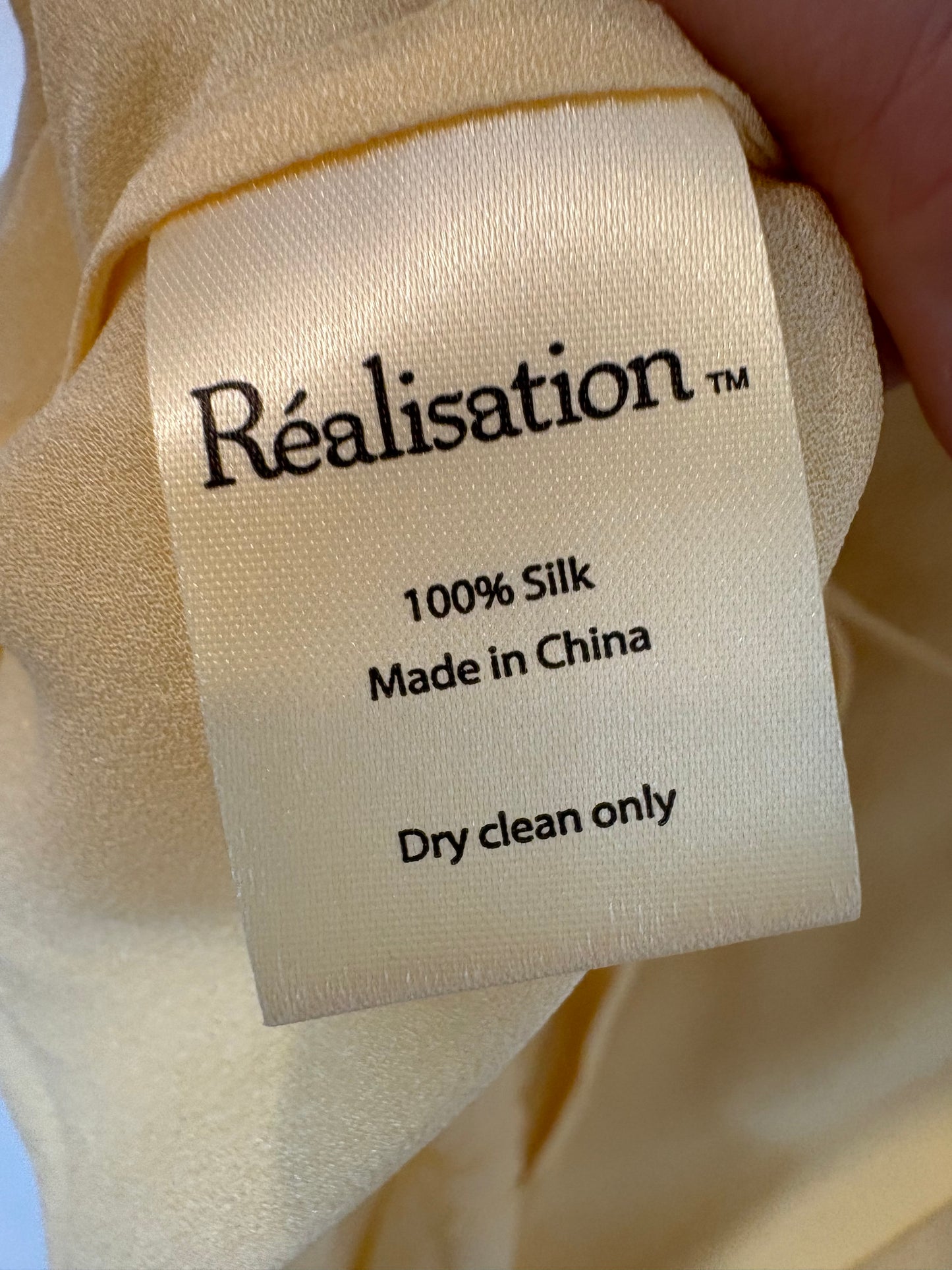 RÉALISATION. Vestido largo seda modelo THE GIA. T S