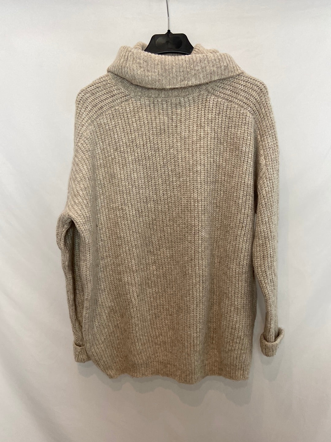 MANGO. Jersey beige jaspeado T.s