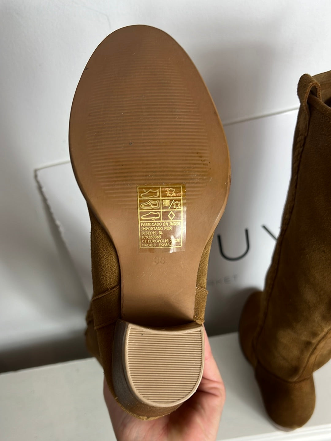 OTHERS. Camel leather boots size 38