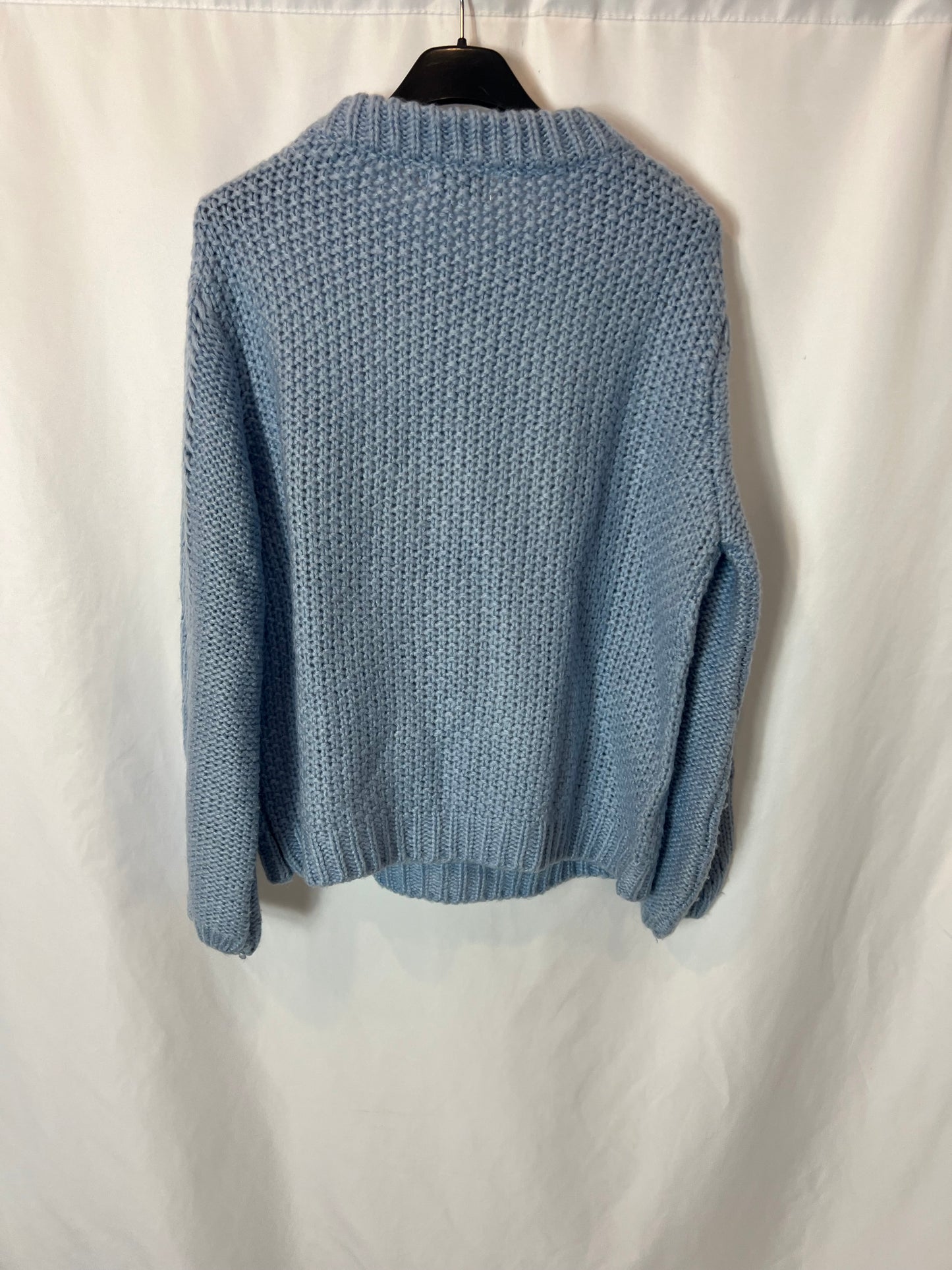 LOAVIES. Jersey azul troquelado T.xs