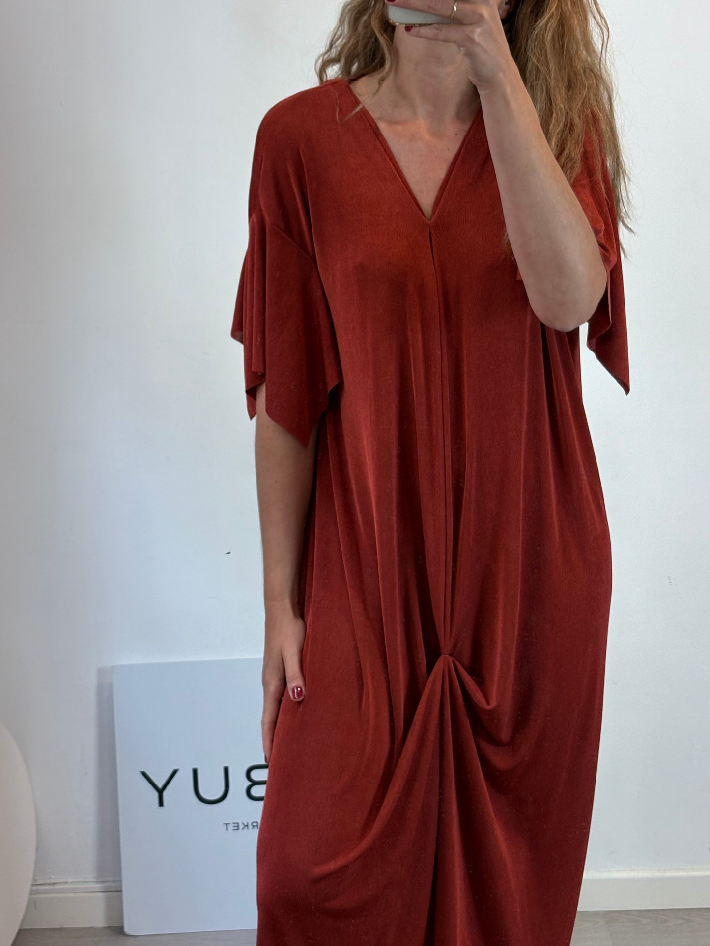 DUYOS. Vestido midi punto elástico