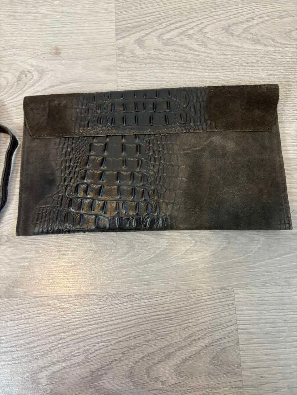 Bolso/ cartera de mano piel marrón