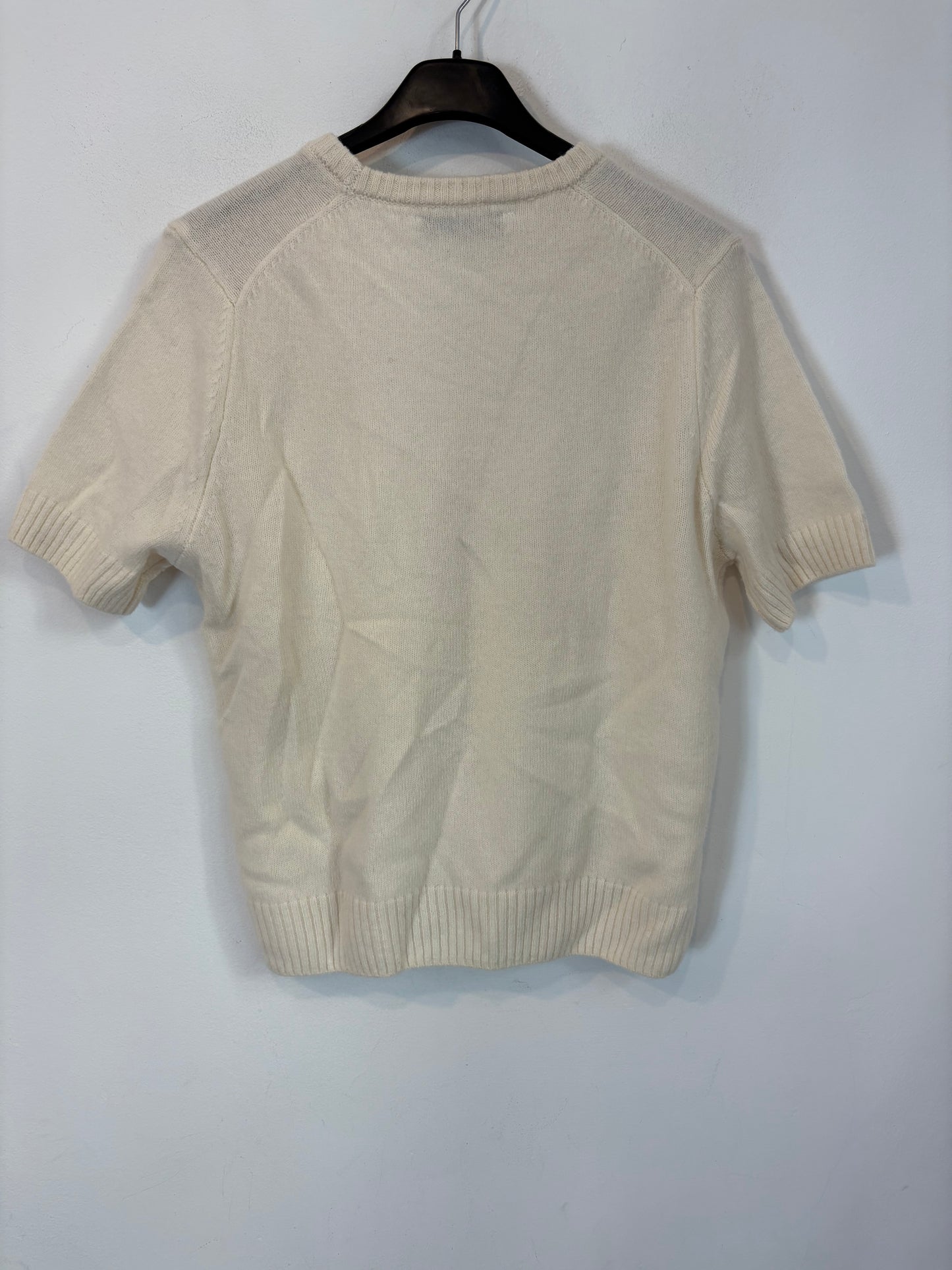 ZARA. Ecru knit top with wool. TM