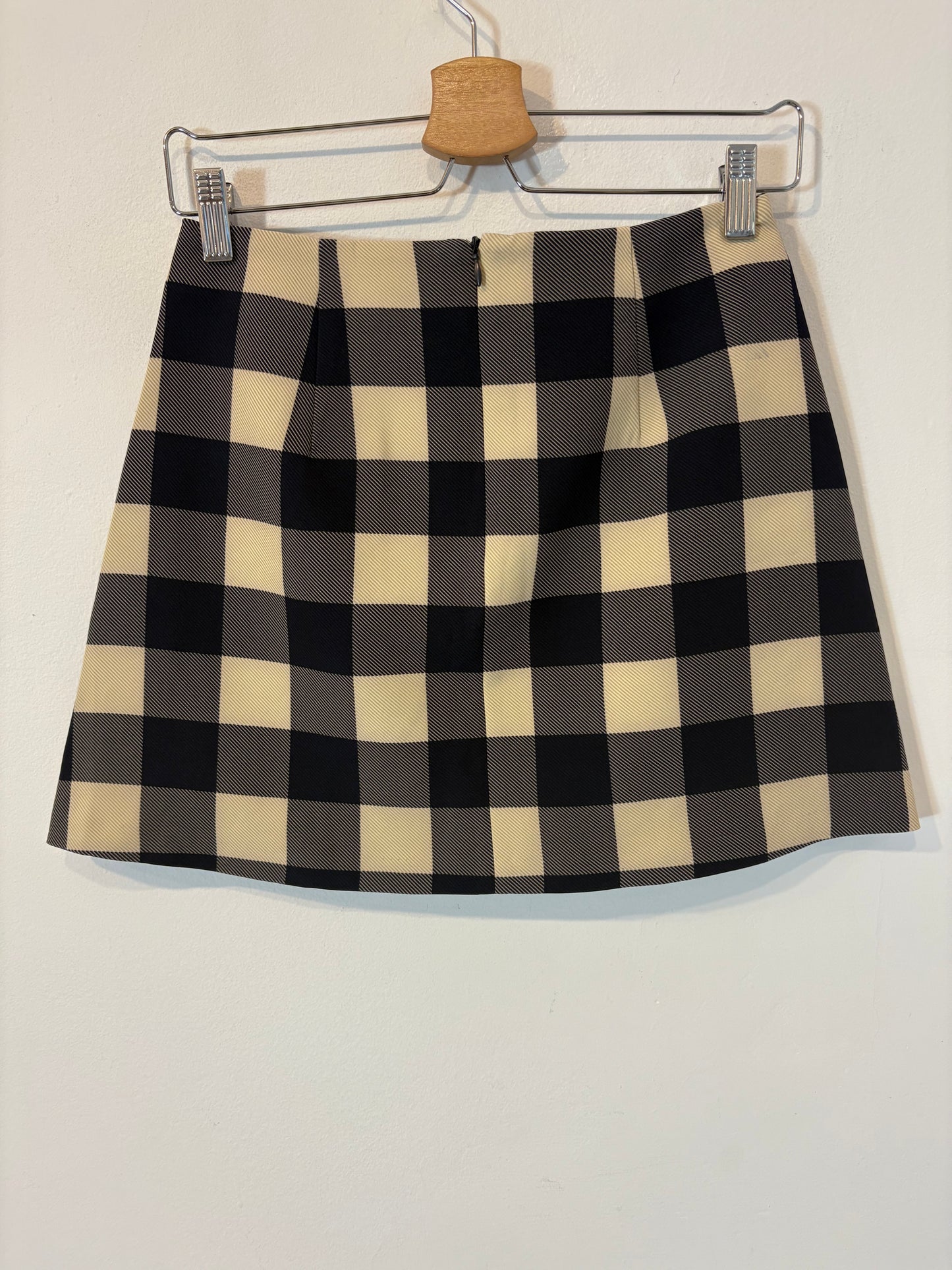 ZARA. Two-tone checked skirt. XS