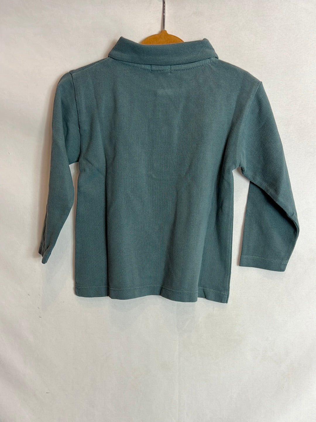 ANCAR. Classic long-sleeved light blue polo shirt