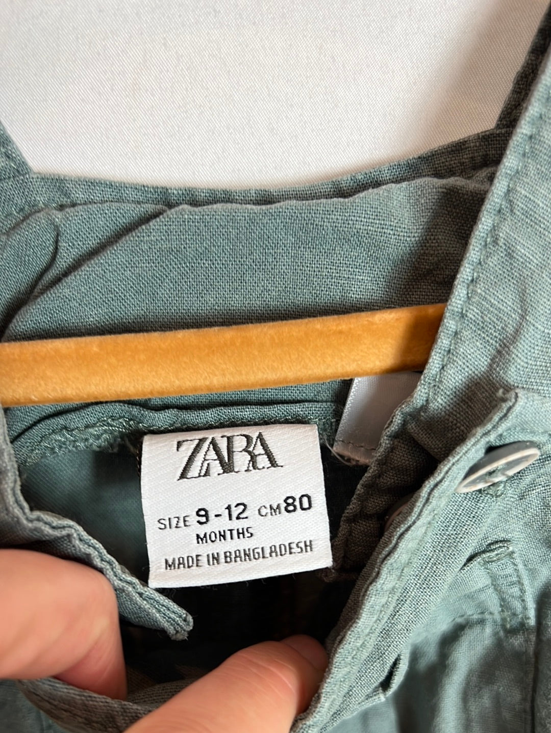 ZARA. Peto lino bebe niño. T 9-12 meses